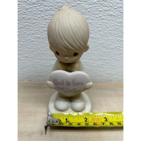 1981 Enesco Precious Moments God Is Love Dear Valentine Porcelain Figurine - Picture 7 of 12
